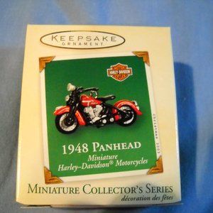 Vintage 2003 Hallmark Mini Ornament Harley-Davidson -1948 Panhead Motorcycle, #5